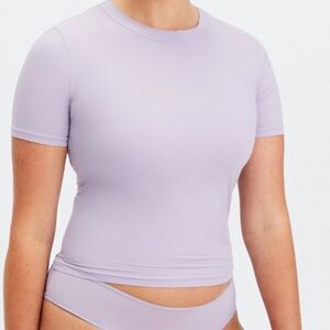 Fabletics Naked Feel Fine Touch Short Sleeve Tee Shade (Lt Purple)S NWT in packg